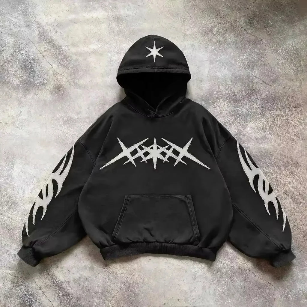 Korean Fashion Simple Gray Double Sided Oversized Zipper Hoodie Women Y2K New Harajuku Gothic Casual Joker Couple Sweatshirt - Matrix Studios