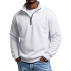 Outdoor Men Zipper Sweatshirts Spring Quarter Zip Pullover Half Zipper Hoodie for Men Gym Man Autumn Solid Men's Sweatshirt Coat - Matrix Studios