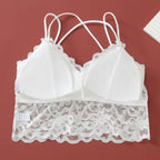 Women's Lace Non-wire Bra And Panties Set Transparent Low Rise Briefs Ultra-thin Comfort Underwear Female Bralette Lingerie Set - Matrix-studios.com