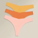 3PCS Women Ice Silk Seamless Thongs Underpants Sexy V-Waist Ultra-thin Panties Girls Low Rise Invisible G-string Lingerie XS-XL - Matrix Studios
