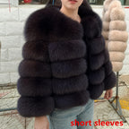 QUEENTINA Real Fox Fur Coat Winter Women'S New Fashion Furry 2025 Leather And Skin White Clothing Natural New In Coats & Jackets - Matrix Studios