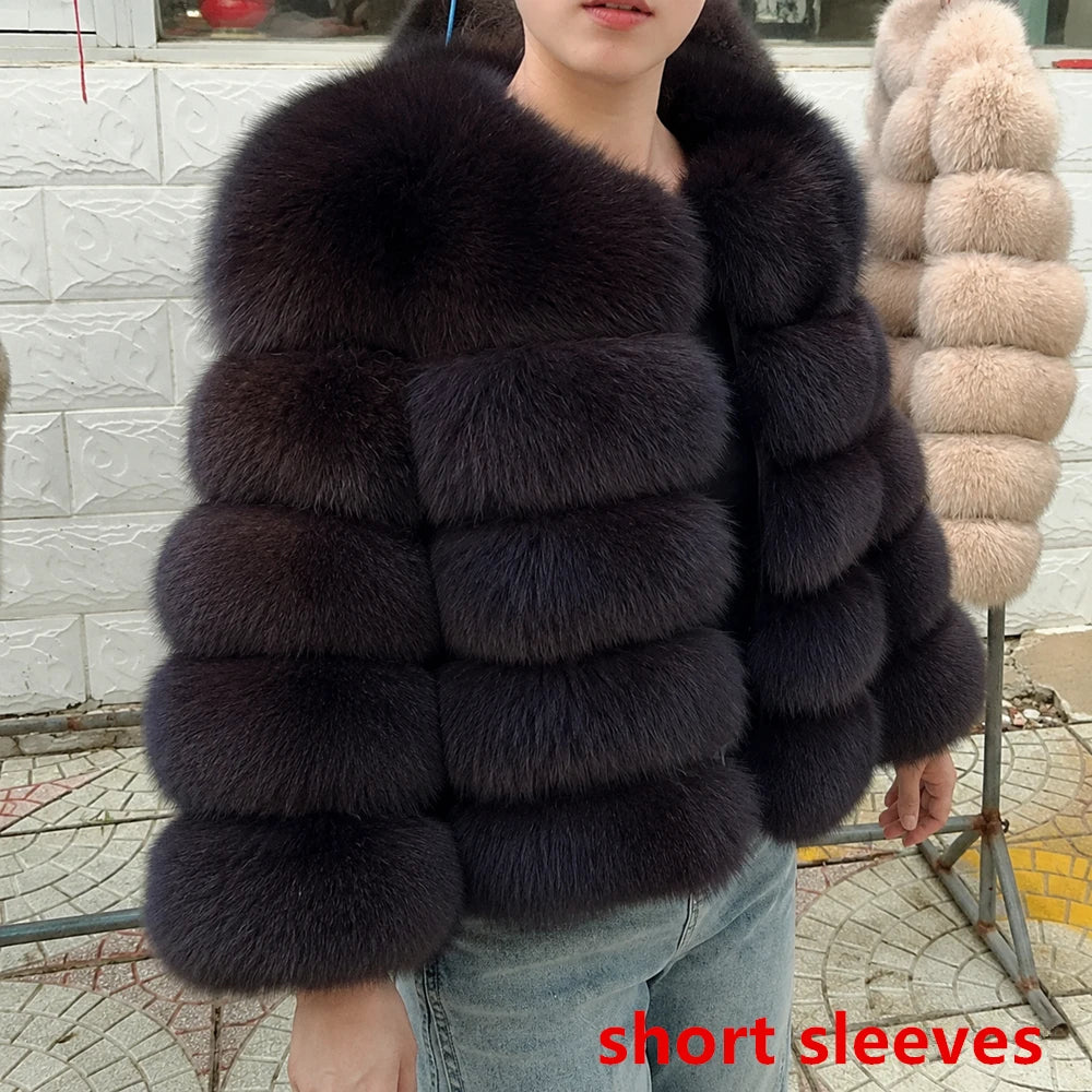 QUEENTINA Real Fox Fur Coat Winter Women'S New Fashion Furry 2025 Leather And Skin White Clothing Natural New In Coats & Jackets - Matrix Studios