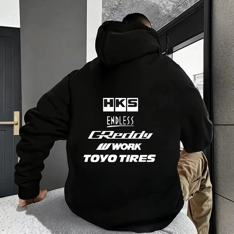 2025 Men Fashion Cool Hoodie Japan JDM Modified Car HKS ENDLESS Hoody Men Women Vintage Casual Sweatshirt Long Sleeve Pullovers - Matrix Studios