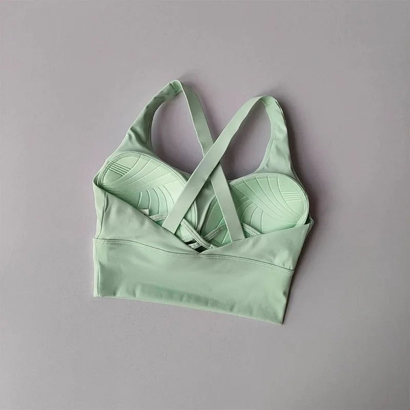 Shockproof High-Intensity Exercise Fitness Bra All-In-One Cup Running Gathered Yoga Beauty Back Breathable Sports Bra for Women - Matrix Studios