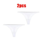 1-6pcs Seamless Panties Ice Silk Seamless Panties For Women Soft Thin Thongs Woman Satin Underwear Female Bikini String Panties - Matrix Studios