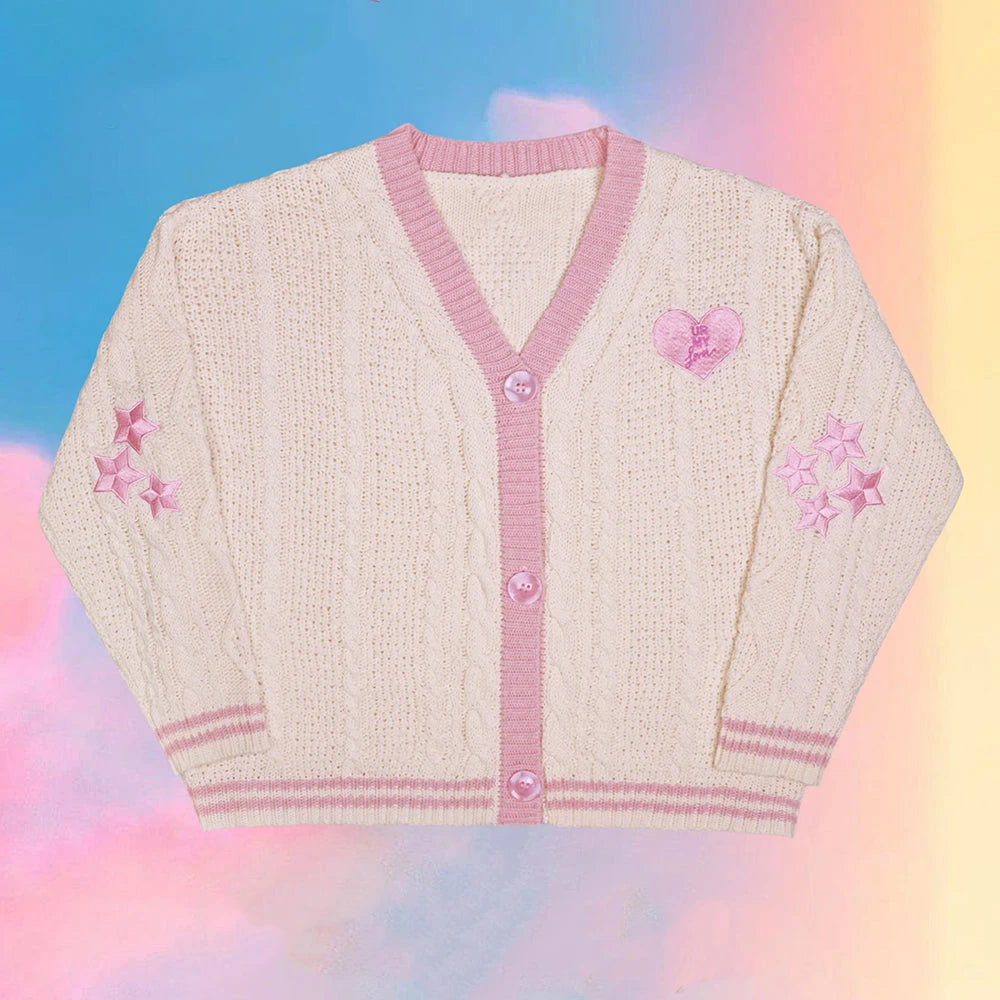 Evermore Cardigan Taylor Version Green Vine Embroidered Button Down Cable Knit Sweater Women Fall Winter Vintage Outfit - Matrix Studios