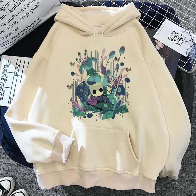 Hollow Knight Hoodies Men Korea Ulzzang Grunge Y2k Aesthetic Fmale Autumn and Winter Pullover Hoddies Graphic Streetwear - Matrix Studios