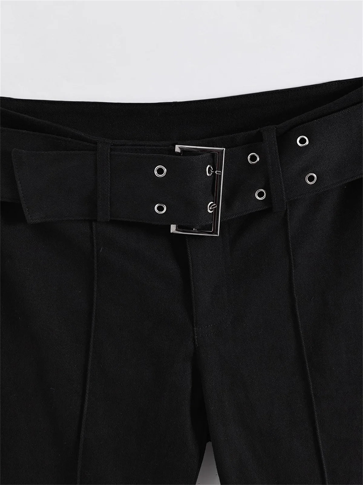 Women's Black Jeans Flare Pants Y2k Retro Emo 2000s Streetwear Fashion Trousers Harajuku Wide Yoga Pants 90s Aesthetic Clothes - Matrix-studios.com