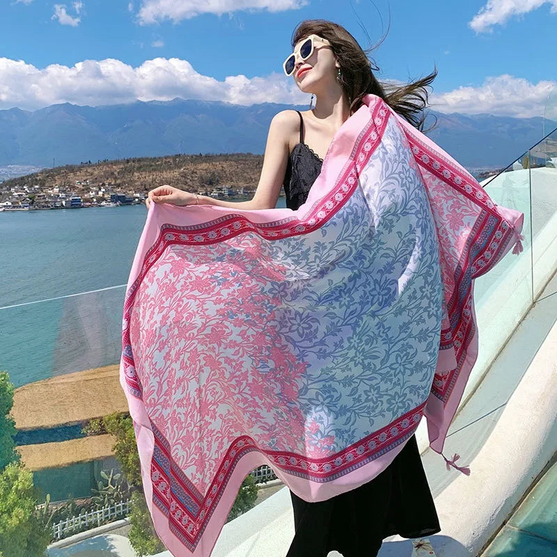28 Styles 90x180cm Travel Beach Sunscreen Scarve Bikini Large Shawl Sarong Wrap Scarf Women Brazilian Swimsuit Bathing Cover-ups - Matrix Studios