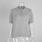 Tornova Knitted Short Sleeve T shirt Women's Polo Fashion Hollow Thin Sweater Top 2025 Summer New Casual Female Solid Knitwear - Matrix-studios.com
