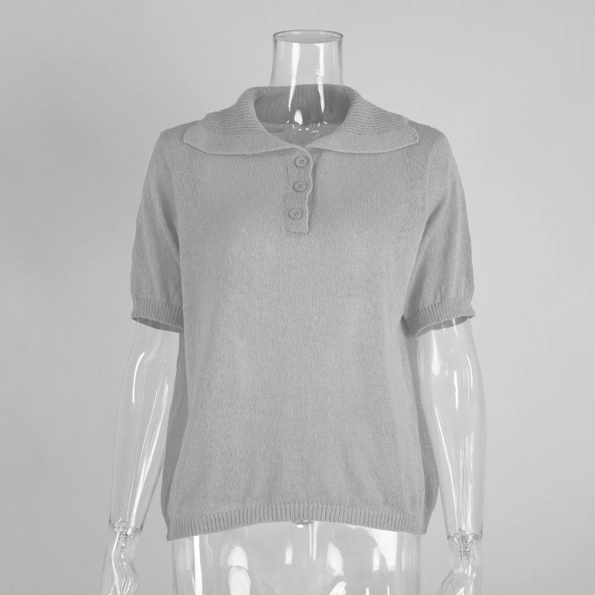 Tornova Knitted Short Sleeve T shirt Women's Polo Fashion Hollow Thin Sweater Top 2025 Summer New Casual Female Solid Knitwear - Matrix-studios.com