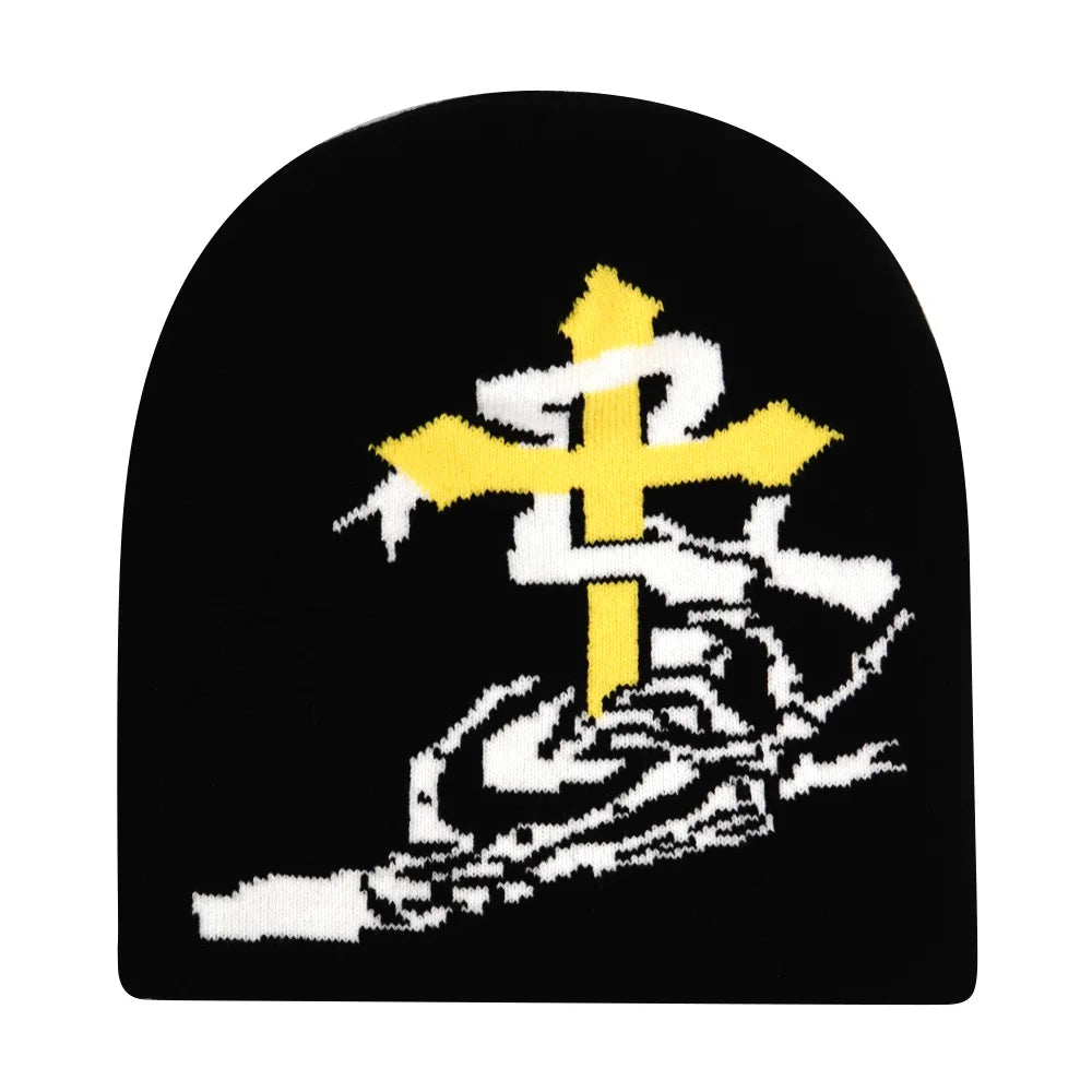 New Autumu Winter Keep Warm Knit Hat Women Men Skiing Beanies Outdoor Cold Hat Cycling Skullcap Fashion Letter Y2K Hiphop Beanie