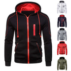 Men's Long Sleeve Zip Up Hoodie Casual Athletic Sweatshirt Hooded Jacket with Pockets Spring Fall Warm Fleece Lined Coat Outwear - Matrix Studios
