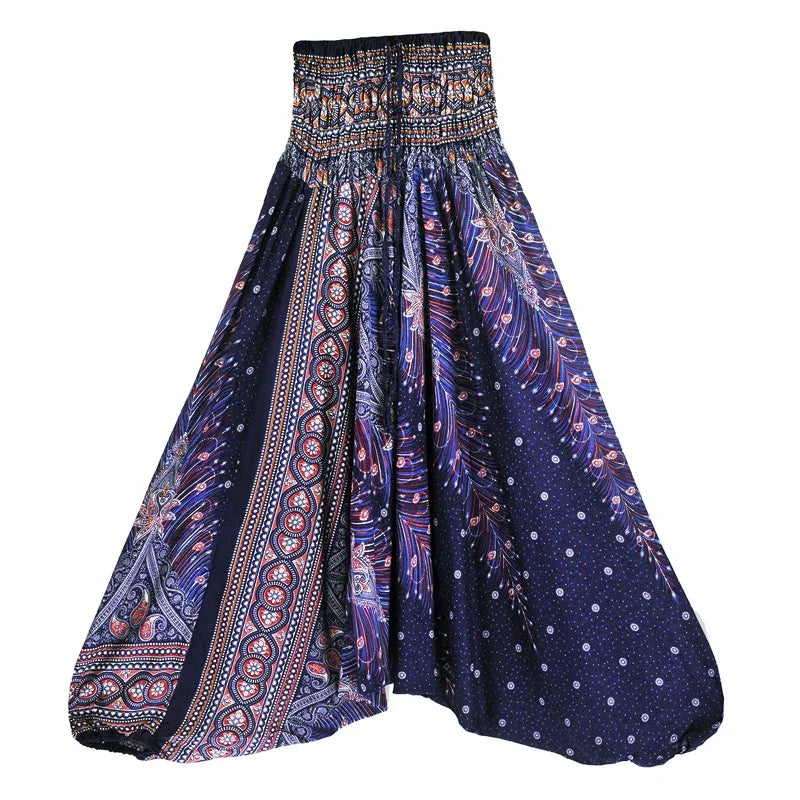 Bohemian Pants Women Pantalones Mujer Hippie High Waist Rayon Harem Baggy Boho Yoga Beach Wear Pour Femme Calca Feminina Printed - Matrix Studios