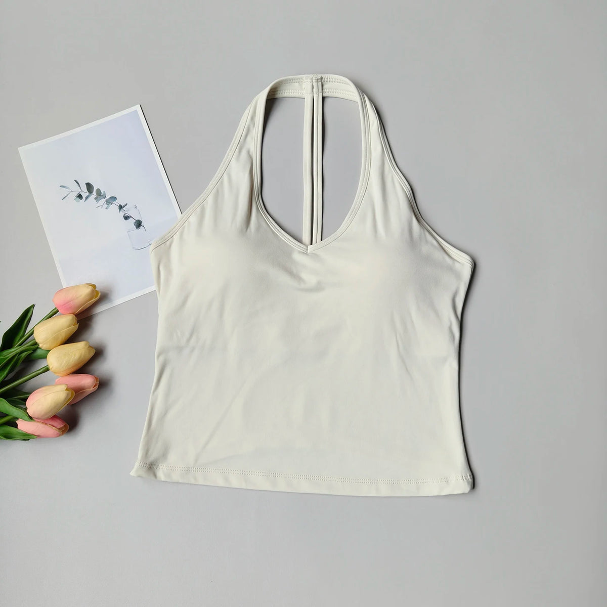 Sports Bra Women's V-neck Halter Neck Beautiful Back Push-up Yoga Vest Gym Top Outer Wear Running Shock-proof Fitness Bra Top - Matrix Studios