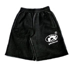 Y2K Men Casual Shorts Black Streetwear Vintage Elastic Waist Quick Dry Loose Fit Europe Viral Trend Summer Fashion Beach Bottoms