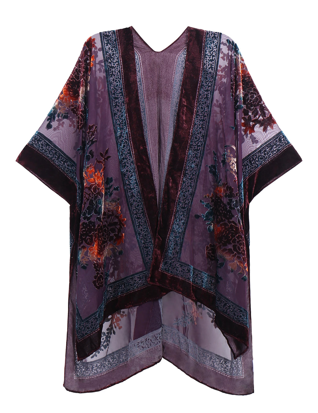 MJSERECA New Bohemian Burnt Plush Kimono for Woman Long Cardigan With tassel Beach Cover-up Casual Cardigan Shawl Chiffon Shirt - Matrix Studios