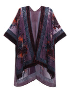 MJSERECA New Bohemian Burnt Plush Kimono for Woman Long Cardigan With tassel Beach Cover-up Casual Cardigan Shawl Chiffon Shirt - Matrix Studios