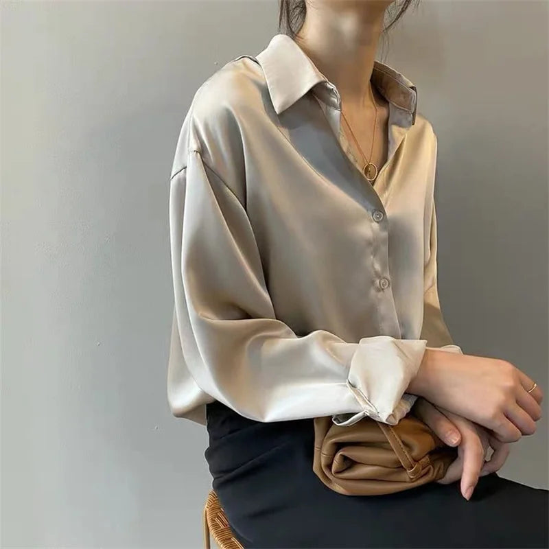 Woman Spring Autumn Style Blouses Shirts Lady Casual Long Sleeve Turn-down Collar Blusas Tops DF4849 - Matrix-studios.com