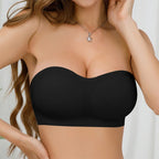 Women's Sexy Strapless Push Up Bra Removable Padded Seamless Ice Silk Top Women Invisible Beauty Back Anti-slip Off-shoulder Bra - Matrix Studios