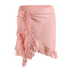 Yiiciovy 2023 Women Cover-Ups Skirts Chiffon Swimwear Pareo Scarf Bikini Cover-Ups Wrap Kaftan Sarong Beach Sexy Skirts 9 Colors - Matrix Studios