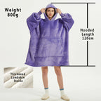 Winter Hoodies Sweatshirt Women Men Pullover Fleece Giant TV Oversized Blanket with Long Flannel Sleeves - Matrix Studios
