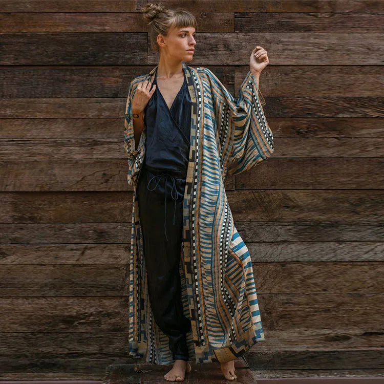 2026 Women Swimsuit Beach Cover Up Dress Sleeve Kaftan Beach Tunic Long Pareos Bikinis Cover Ups Summer Robe Plage Beachwear - Matrix Studios