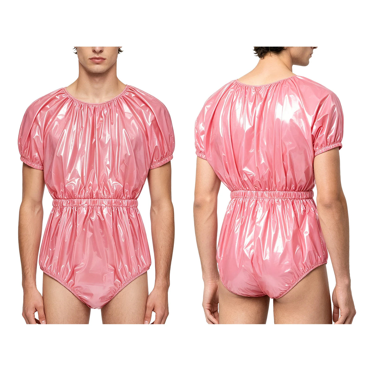 Men Women Waterproof Glossy Bodysuit Leak-proof Washable Diaper Cover Elderly Bedridden Special Needs Adaptive Jumpsuit Swimwear - Matrix Studios