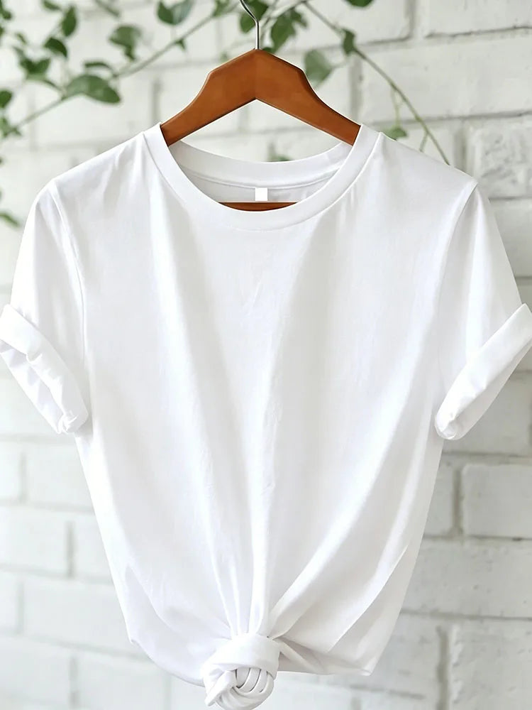 Asian Size 90s T Shirt Paris Women Print T-shirt Girl Short Sleeve Crew Neck Casual Top for Summer Spring Women's Clothing - Matrix-studios.com