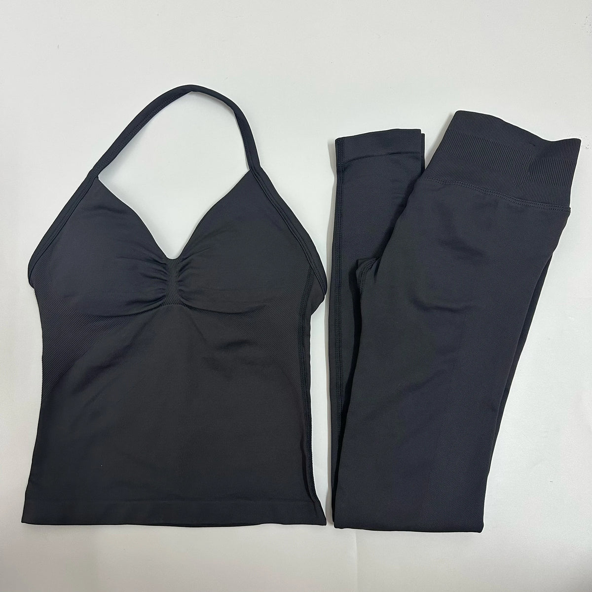 2 Pieces Set Yoga Leggings Set Women Backless Tank Tops High Waist Scrunch Gym Suit Fitness Clothes Outfit Yoga Set - Matrix-studios.com