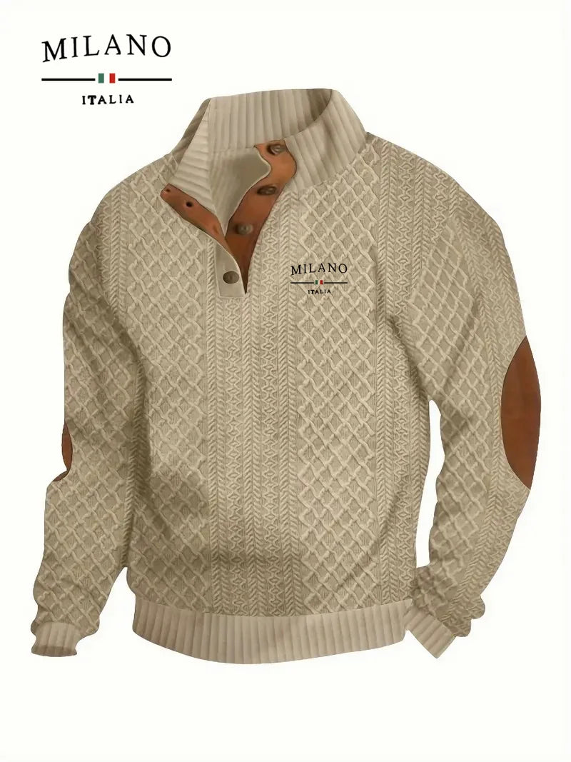 Henry Hoodie An Italian Milan Pattern Is a Warm Soft and Skin-Friendly Men's Autumn and Winter Pullover - Matrix Studios
