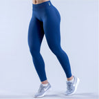 Logo Seamless Women's Solid Waist Yoga Pants Three-Section Waist Sexy Hip-Lifting Tight Sports Fitness Exercise Pants - Matrix-studios.com