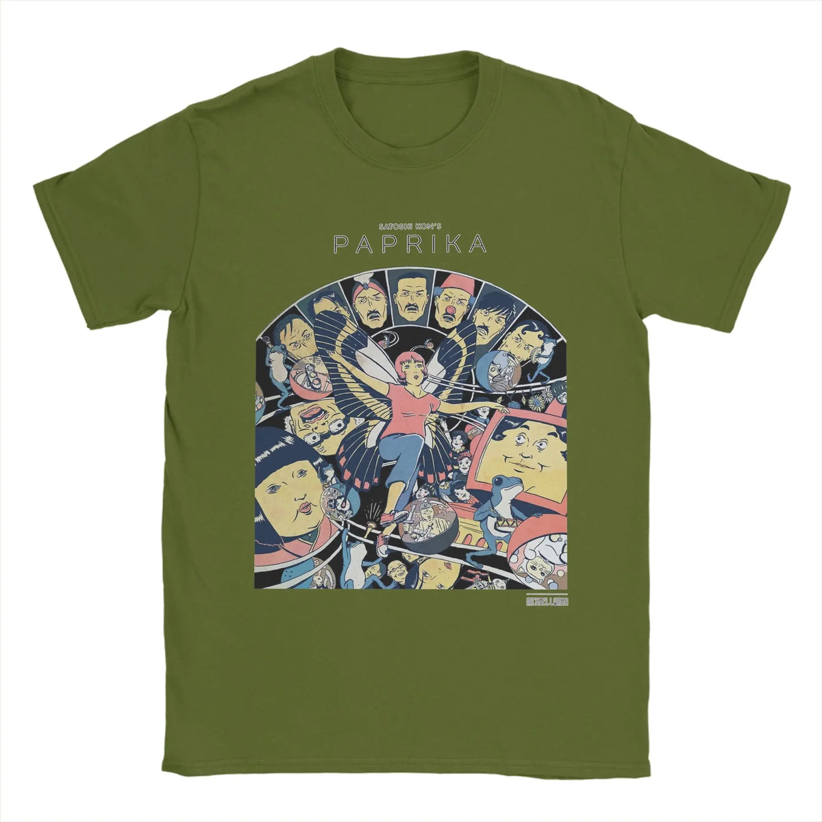 Paprika Satoshi Kon Anime Film Montage T Shirts Men's  100% Cotton T-Shirts Crew Neck  Tees Short Sleeve Clothing 4XL 5XL - Matrix-studios.com