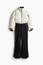 Chic Hooded One Piece Women's Winter Ski Suits Belt Stand Collar High Waist Pockets Overall Jumpsuits 2026 New Lady Warm Skiwear - Matrix Studios