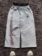 Autumn Winter New Women Y2K Double Waist Embroidered Street Couple Personalized Printed Patterns Trendy Street Pants - Matrix-studios.com
