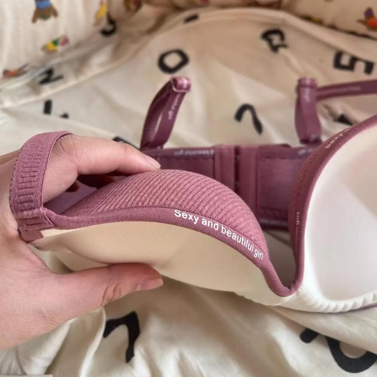 Wireless Push Up Bra for Small Chest - Seamless Anti-Sagging Invisible Bralette, Enhance Lift Comfort No Trace (Letter Design) - Matrix Studios