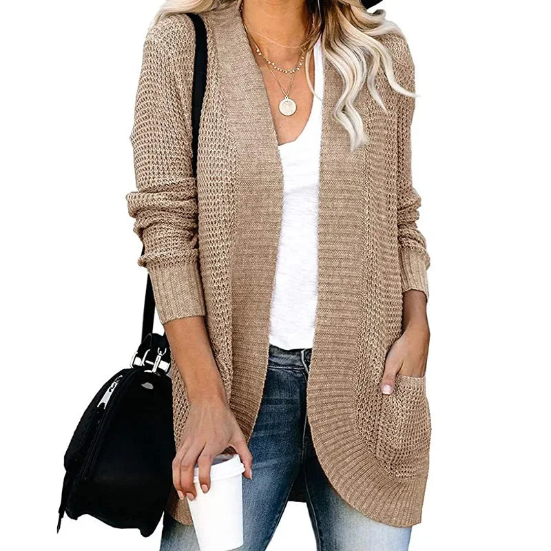 Fashion Women Cardigan Autumn Harajuku Knitted Sweater Basic Jacket Ropa Mujer Outerwear Thin Coat Streetwear New Woman Clothing - Matrix Studios