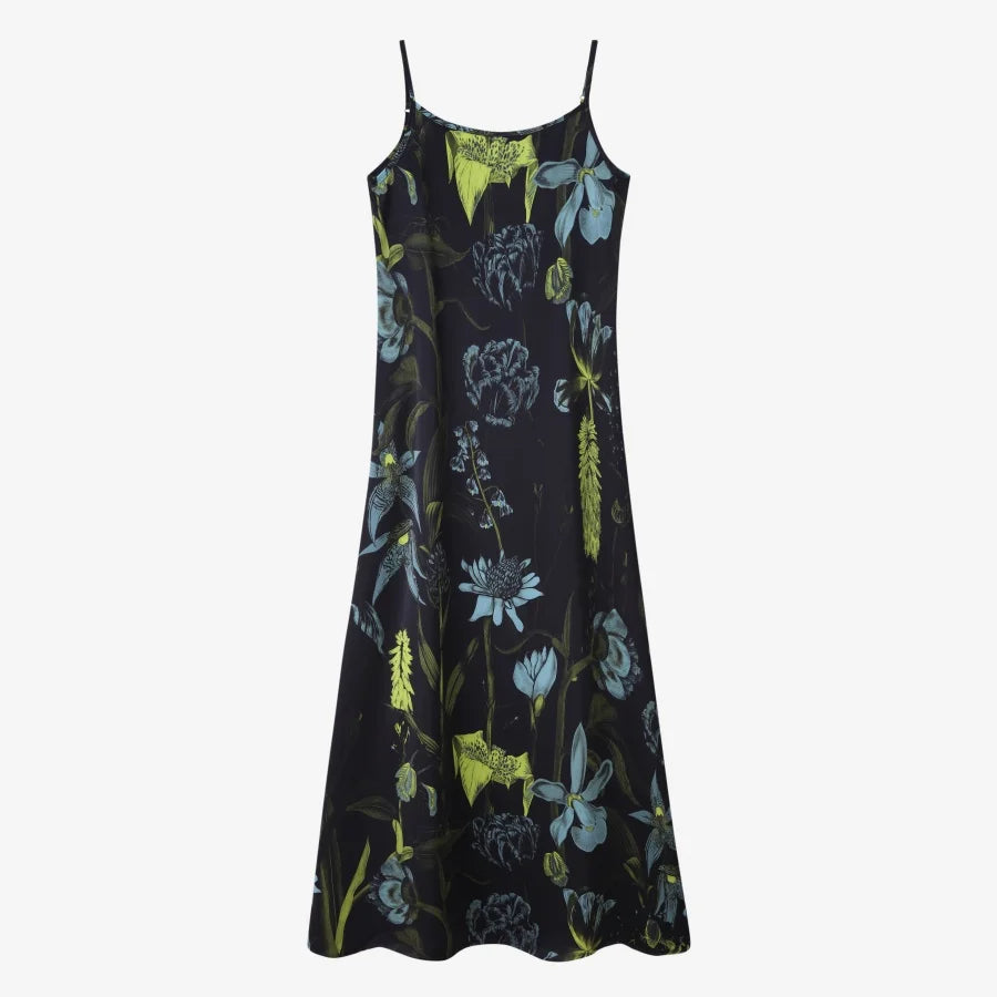 AS AW25 elegance slip satin dress + knitting cross top +mockneck woman clothing set adjustable maxi floor length - Matrix-studios.com