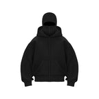 Men and women Y2K Gothic Harajuku winter new item double hooded sweatshirt men's hooded mask zipper sportswear - Matrix Studios