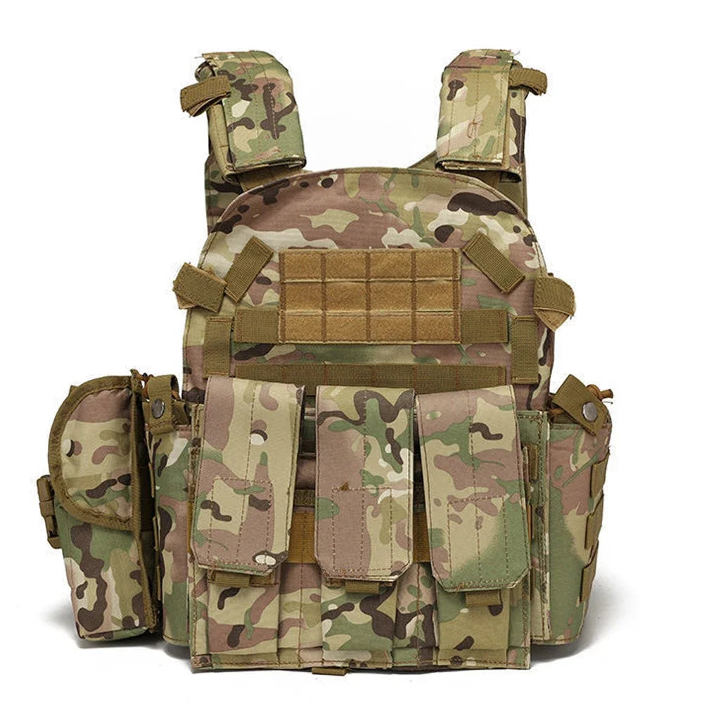 Nylon Chest Rig Molle Vest Multi-Functional Camouflage Molle Waistcoat Adjustable Men Women Combat Equipment for Outdoor Cycling - Matrix Studios