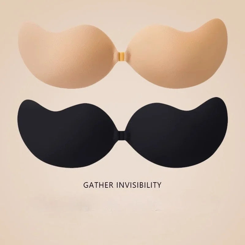 Invisible Strapless Adhesive Stick Bra Breast Tape Push Up Bras Women Lingerie Seamless Silicone Nipple Covers Bralette Pasties - Matrix Studios