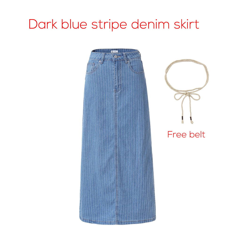 AP SS26 Women Cotton Denim Skirt Elegant - Matrix-studios.com