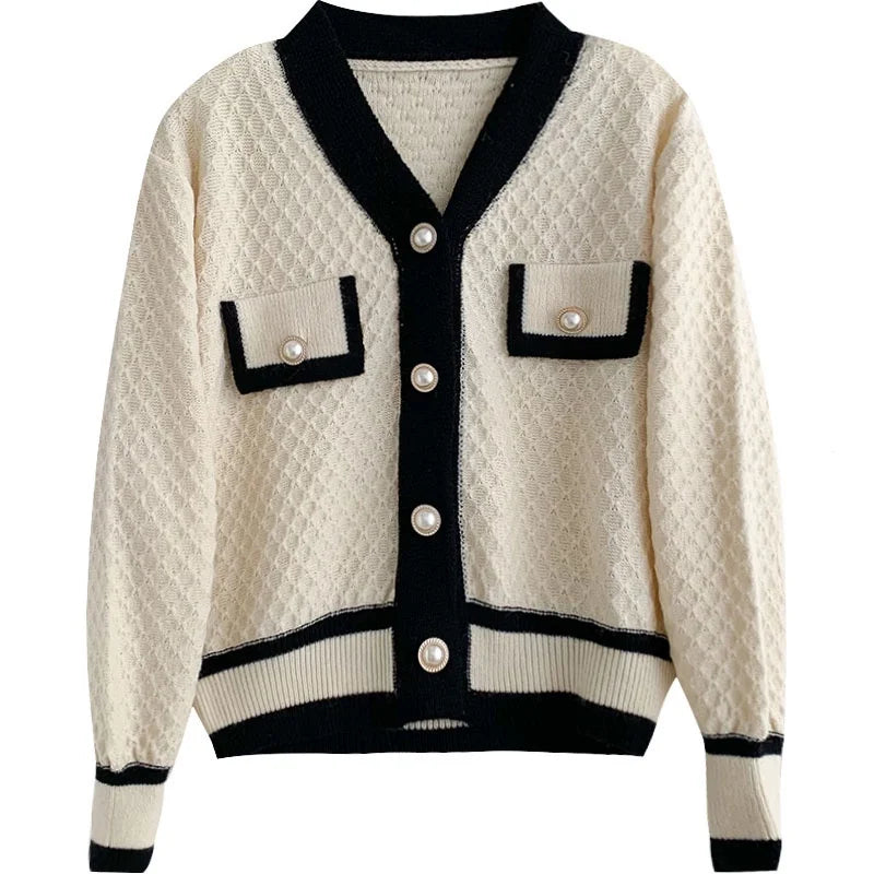 Women's Korean Fashion New Korean Loose Long-sleeved Knit Sweater Cardigans Outwear Coat - Matrix Studios