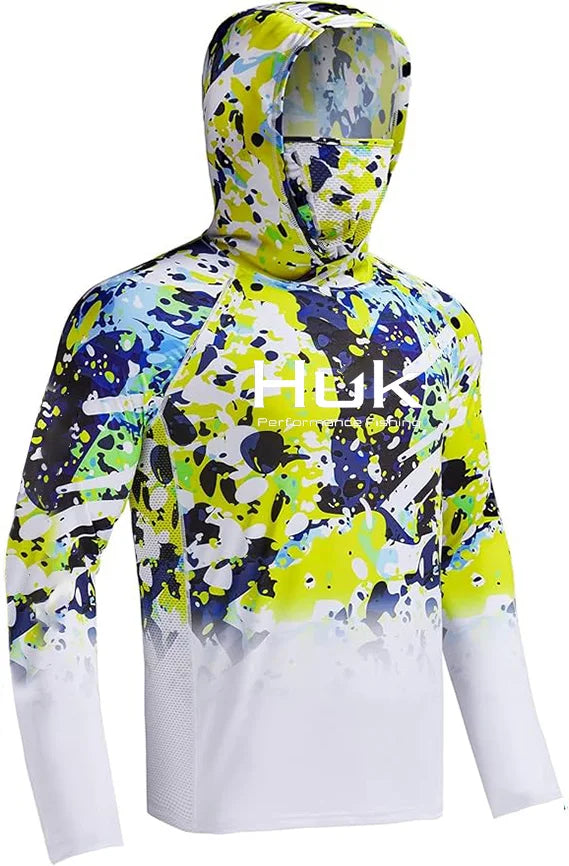 Fishing shirt Hooded sweatshirt for Fishing UV hoodie clothing Camiseta De Pesca men's clothing hooded top black white yellow - Matrix Studios