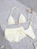 Sexy Bikini 2026 Women 3 Pieces Swimwear Female High Waist Swimsuit Orange Bathers Swimming Bathing Swim Suit Summer Beachwear - Matrix-studios.com