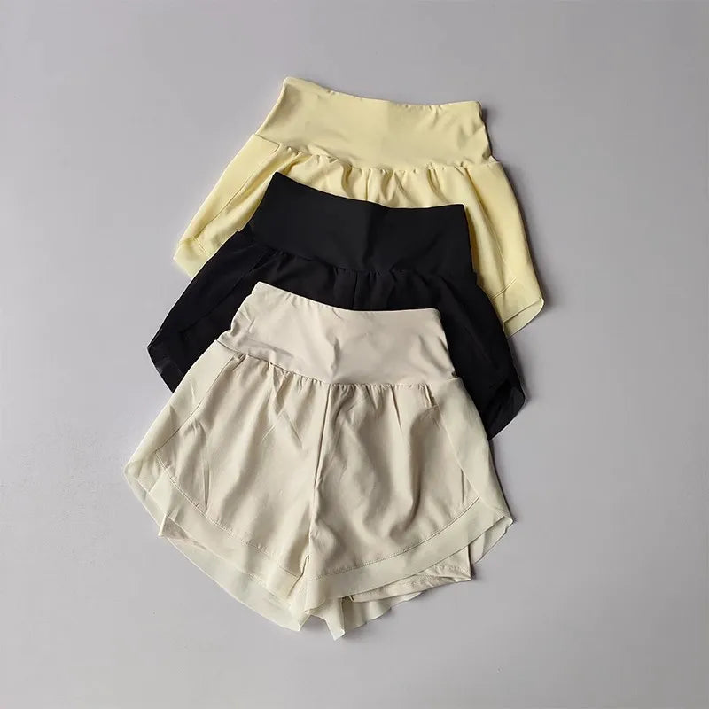 Women's Summer Running Sports Shorts Fitness Yoga Shorts Quick Drying Outdoor 2 in 1 Tennis Casual Training Shorts - Matrix Studios