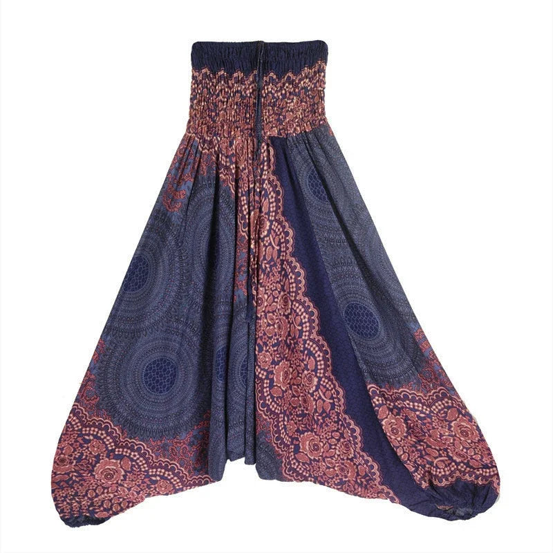 Bohemian Pants Women Pantalones Mujer Hippie High Waist Rayon Harem Baggy Boho Yoga Beach Wear Pour Femme Calca Feminina Printed - Matrix Studios