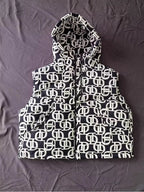 Autumn Winter Hooded Letters Printed Down Vest Women White Duck Down Sleeveless Casual Vests Female Warm Zipper Loose Waistcoats - Matrix Studios