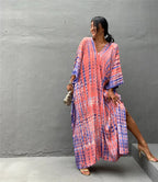 Women's Beach Kaftan Dresses Half Sleeve Caftan Swimsuit Plus Size Bathing Suit Cover Ups - Matrix Studios
