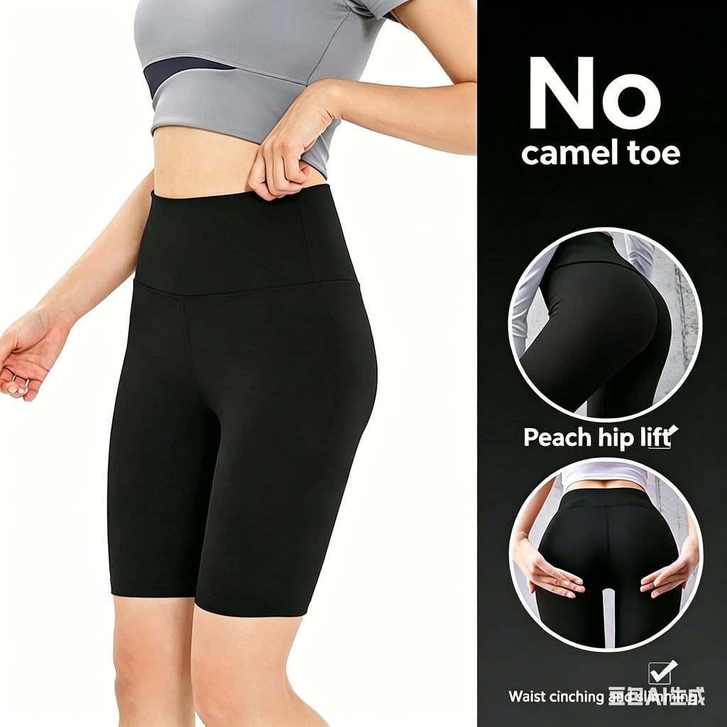 High-Waist Women Yoga Shorts Breathable Quick-drying Fitness Shorts Butt Lift Sports Running Cycling Push-Up Workout Gym Shorts - Matrix Studios